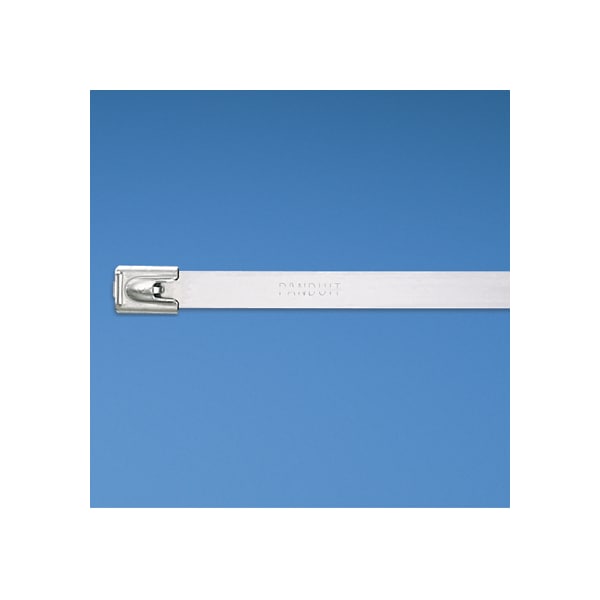 Panduit Cable Tie, 33 in L, 10 in Max Bundle Dia., Silver, 316 Stainless Steel, 450 lb Strength, 50 PK MLT10H-LP316 - main